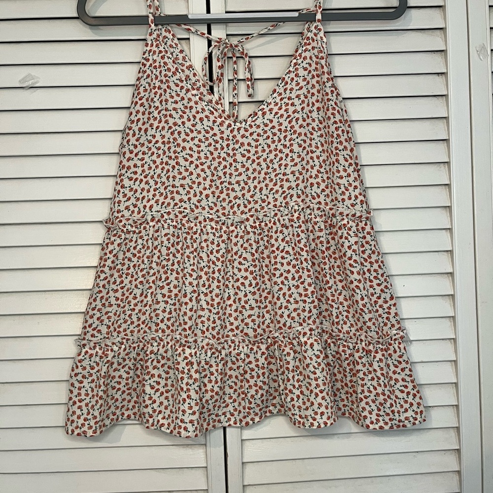 Sienna Sky Red Floral Tiered Dress
